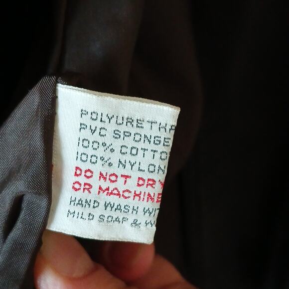 Vintage 70s The Traveler Belted Faux Leather Vegan Dark Brown Jacket - Picture 8 of 9